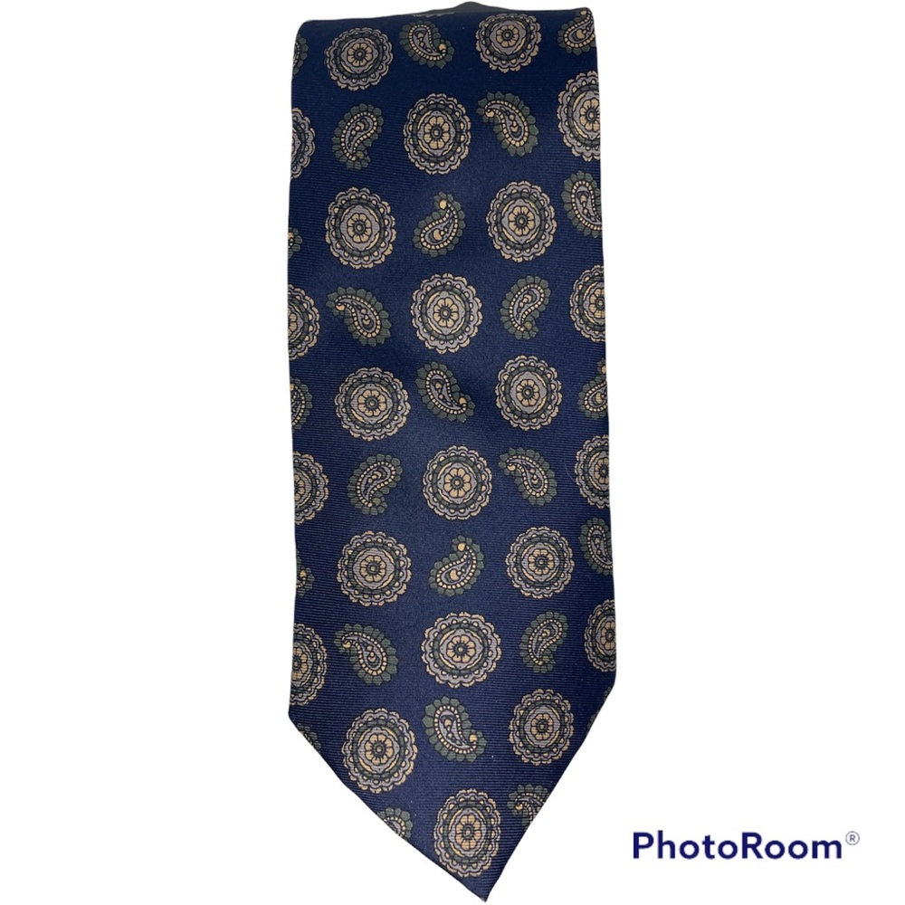 100% Pure Silk Blue Orient Made In China Mens Tie in Great Condition!